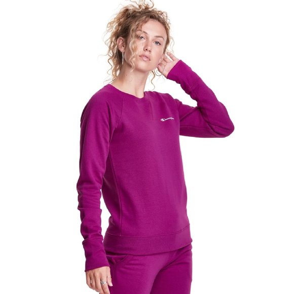 new Champion PowerBlend Women's Crew Neck Pullover VENTURE PINK color Sz MEDIUM - Picture 6 of 8